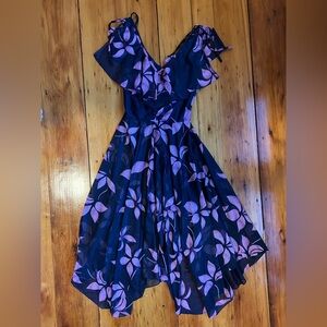 Sheer Jody T of California Vintage Floral Dress